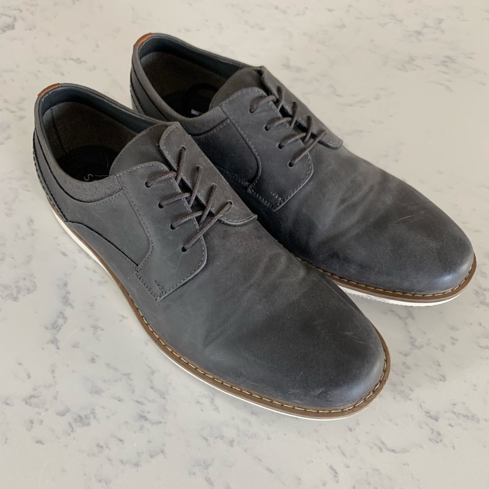 Men’s Seven91 Charcoal Casual Oxford Shoes
